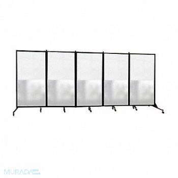 SCREENFLEX Panel bottom half frosted room divider, 782KN7