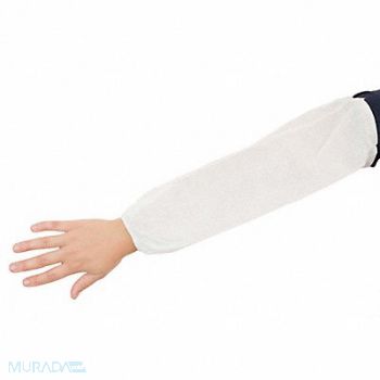 INTERNATIONAL ENVIROGUARD Disposable Sleeves White 18 in L PK200, 782T54