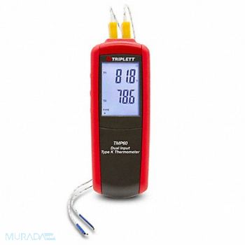 TRIPLETT Dual Input Thermocouple J/K Thermometer, 783AN4