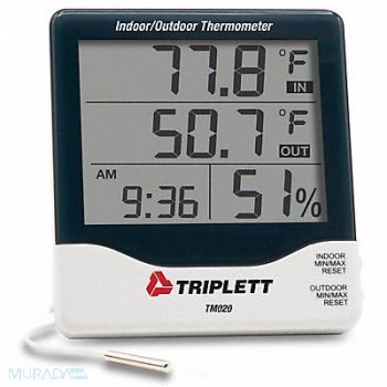 TRIPLETT Indoor/Outdoor Temperature Indicator, 783AT3