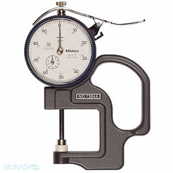 MITUTOYO Dial Thickness Gauge 0 to 1 Range, 783DN6