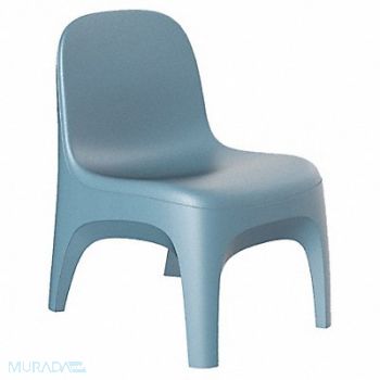 Crew Armless Chair Floor Mount Blue Gray, 783EN3