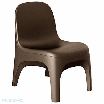 Crew Armless Chair Floor Mount Brown, 783EN4