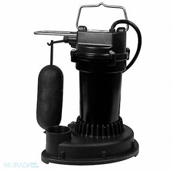 LITTLE GIANT Sump Pump Cast Iron Body 1/4 hp, 783WU3