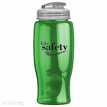 QUALITY RESOURCE GROUP Water Bottle 27oz. Green, 783XT8
