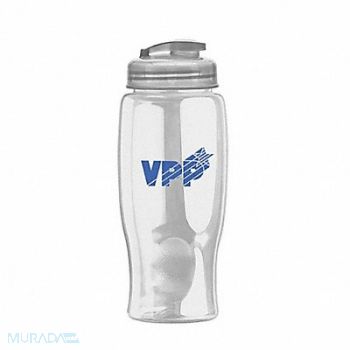 QUALITY RESOURCE GROUP Water Bottle 27oz. Clear, 783XT9