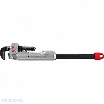 MILWAUKEE Pipe Wrench Gray/Black Handle 4.45 lb, 783Z36
