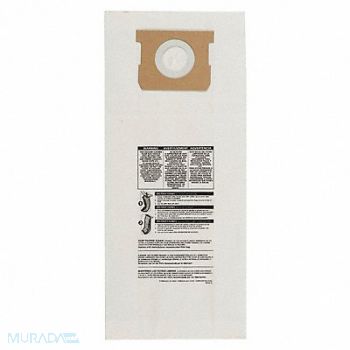 SHOP-VAC Vacuum Bags Non-Reusable Dry Paper PK3, 784HZ0