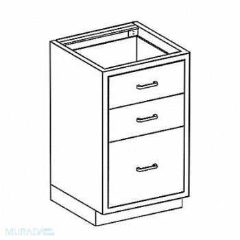 BLICKMAN Base Cabinet (3) Drawers 24 W, 784JY9