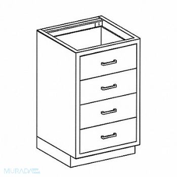 BLICKMAN Base Cabinet (4) Drawers 24 W, 784JZ2