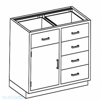 BLICKMAN Base Cabinet (5) Drawers Compartment, 784JZ8