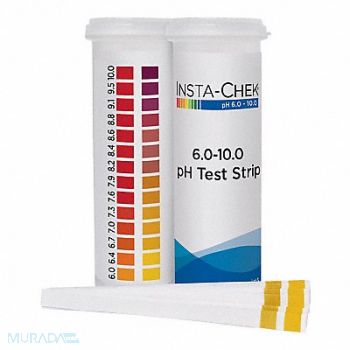 INSTA CHECK High Range pH Test Strip 1/4 in W, 784R72