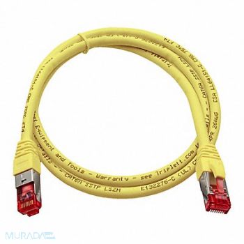 TRIPLETT Patch Cable CAT6A 10GBPS Yellow, 784T92