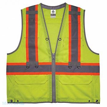 GLOWEAR BY ERGODYNE Safety Vest ANSI Class 2 4XL/5XL Size, 785EJ9