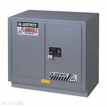 JUSTRITE Cabinet 23 gal Flammable Silver, 786V71