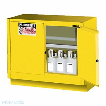 JUSTRITE Cabinet 21 gal Flammable Yellow, 786V84