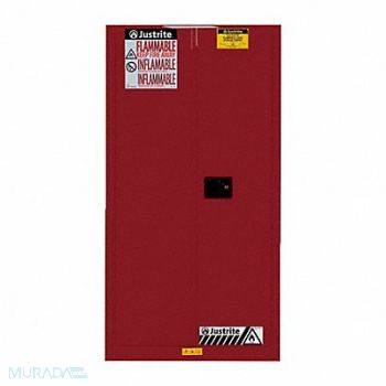 JUSTRITE Cabinet Steel 1 Shelves Red, 786V86