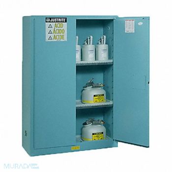 JUSTRITE Cabinet Steel 2 Shelves Blue, 786V98