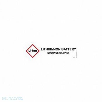 JUSTRITE Single Label Blk Red White Stick Label, 786VA4