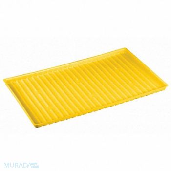 JUSTRITE Poly Tray Yellow Polyethylene, 786VA5