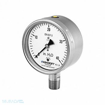 ASHCROFT Low Pressure Gauge, 787MK7
