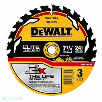 DEWALT Circular Saw Blade 7000 RPM 24 Teeth PK3, 787PK9