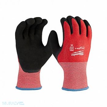 MILWAUKEE Knit Gloves Latex Black L, 787RG7