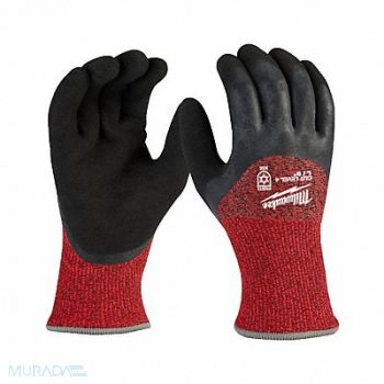 MILWAUKEE WINTER DIP GLOVE CUT 4 L PK12, 787RH8