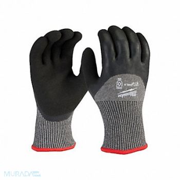 MILWAUKEE Knit Gloves Latex Black S, 787RJ3