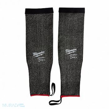 MILWAUKEE Cut-Resistant Sleeves Gray HPPE 16 PK12, 787UR2