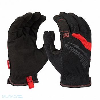 MILWAUKEE Work Gloves Color Black/Red 7 1/4 L, 787UX9