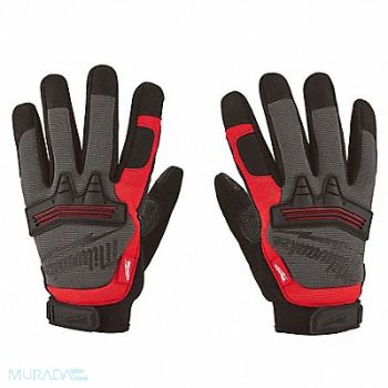 MILWAUKEE Work Gloves Color Black/Red 7 3/4 L, 787UY6
