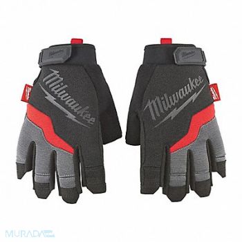 MILWAUKEE Work Gloves Color Black/Red 7 1/4 L, 787UZ4