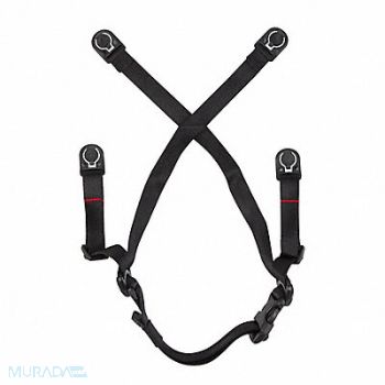 MILWAUKEE Helmet Chin Strap Nylon Black, 787VA6