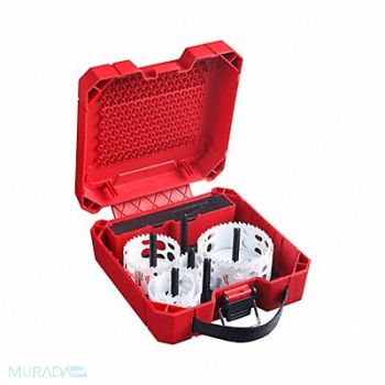 MILWAUKEE Hole Saw Kit 3/8 in Hex Shank Size, 788WF8