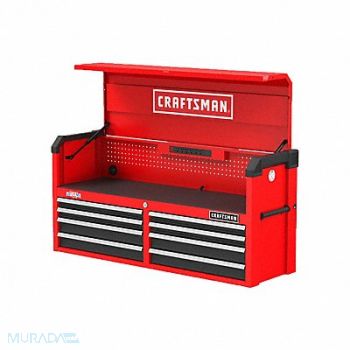 CRAFTSMAN Chest 8 Drawers 16 D 24-1/2 H 52 W Red, 792RA8