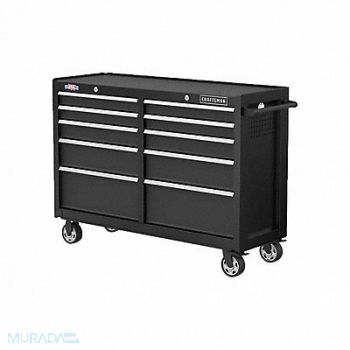 CRAFTSMAN Cabinets 10 Drawers 18 D 52 W Black, 792RA9