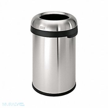 SIMPLEHUMAN Trash Can 21 gal Silver Indoor/Outdoor, 793G05