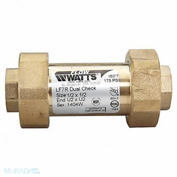 WATTS Backflow Preventer Size 1/2 175 psi, 793HH6