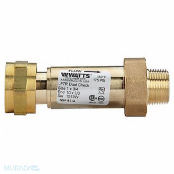 WATTS Backflow Preventer Size 1 175 psi, 793HH8