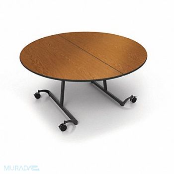 PALMER HAMILTON Mobile Cafeteria Table 8 Seats Round, 793HX8