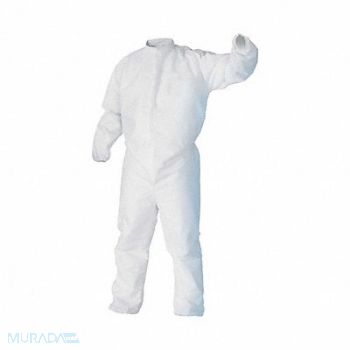 KIMTECH Cleanroom Coveralls White PK25, 793K69