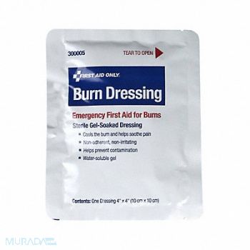 FIRST AID ONLY Burn Dressing 4 in 4 in, 793PE3