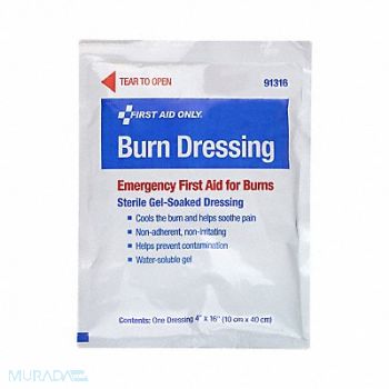 FIRST AID ONLY Burn Dressing 16 in 4 in, 793PE4