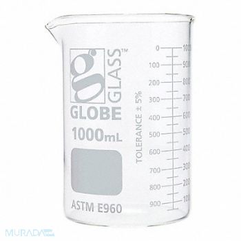 GLOBE SCIENTIFIC Beaker 33.78 oz 1 000 mL Low Form PK6, 793VY9