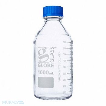 GLOBE SCIENTIFIC Media Bottle 33.81 oz 1 000 mL PK10, 793W13