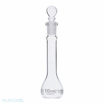 GLOBE SCIENTIFIC Volumetric Flask 0.34 oz 10 mL PK6, 793W20