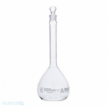 GLOBE SCIENTIFIC Volumetric Flask 16.91 oz 500 mL PK6, 793W26