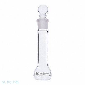GLOBE SCIENTIFIC Volumetric Flask 0.34 oz 10 mL PK6, 793W30