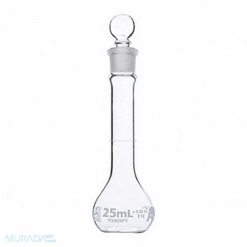 GLOBE SCIENTIFIC Volumetric Flask 0.85 oz 25 mL PK6, 793W32
